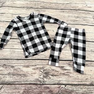 Milkmaid Goods Black and White Checkered Pajamas Size 0-3 Months